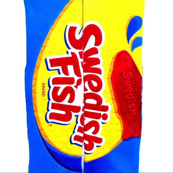 🆕 Swedish Fish Candy Odd Sox Crew Novelty Socks - Picture 4 of 7